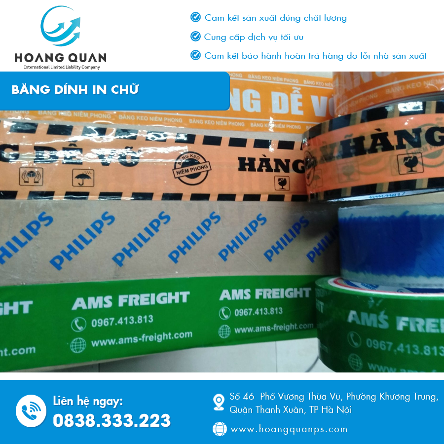 Cuộn băng dính in chữ rõ nét trên nền trong suốt Cuộn băng dính in chữ rõ nét trên nền trong suốt