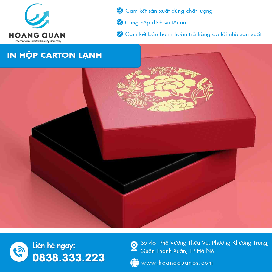 Sản phẩm hộp carton lạnh ba lớp in theo yêu cầu Sản phẩm hộp carton lạnh ba lớp in theo yêu cầu
