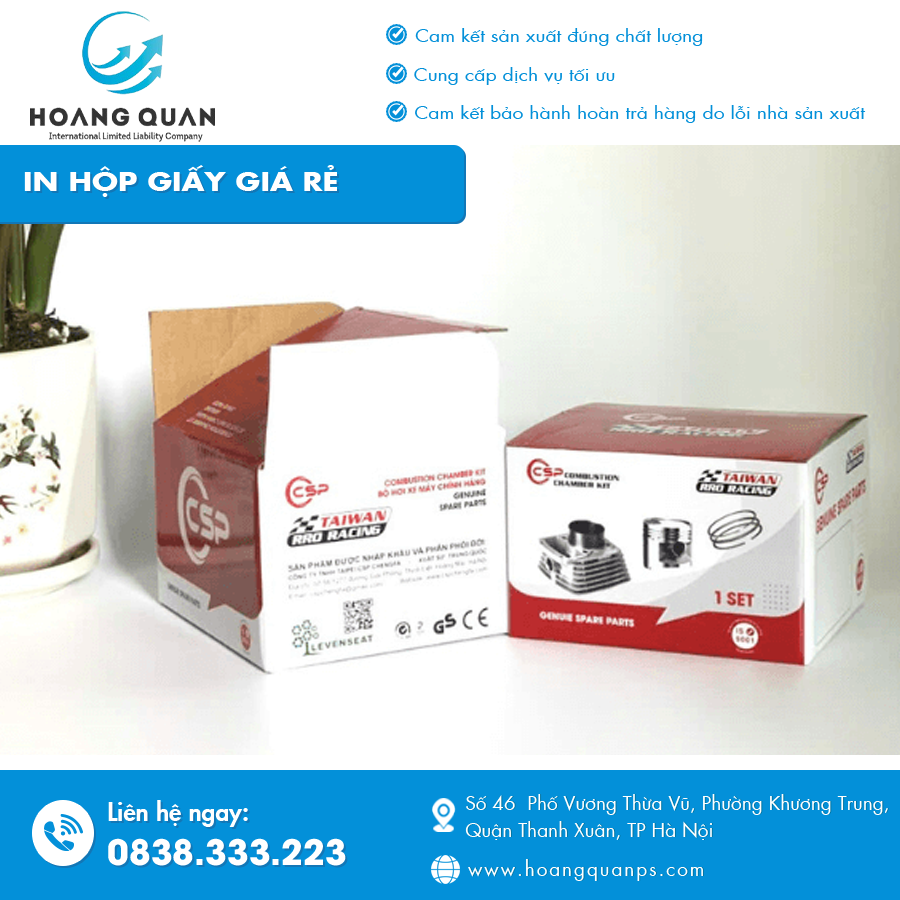 Hình ảnh hộp giấy in logo thương hiệu rõ nét với chi phí tiết kiệm