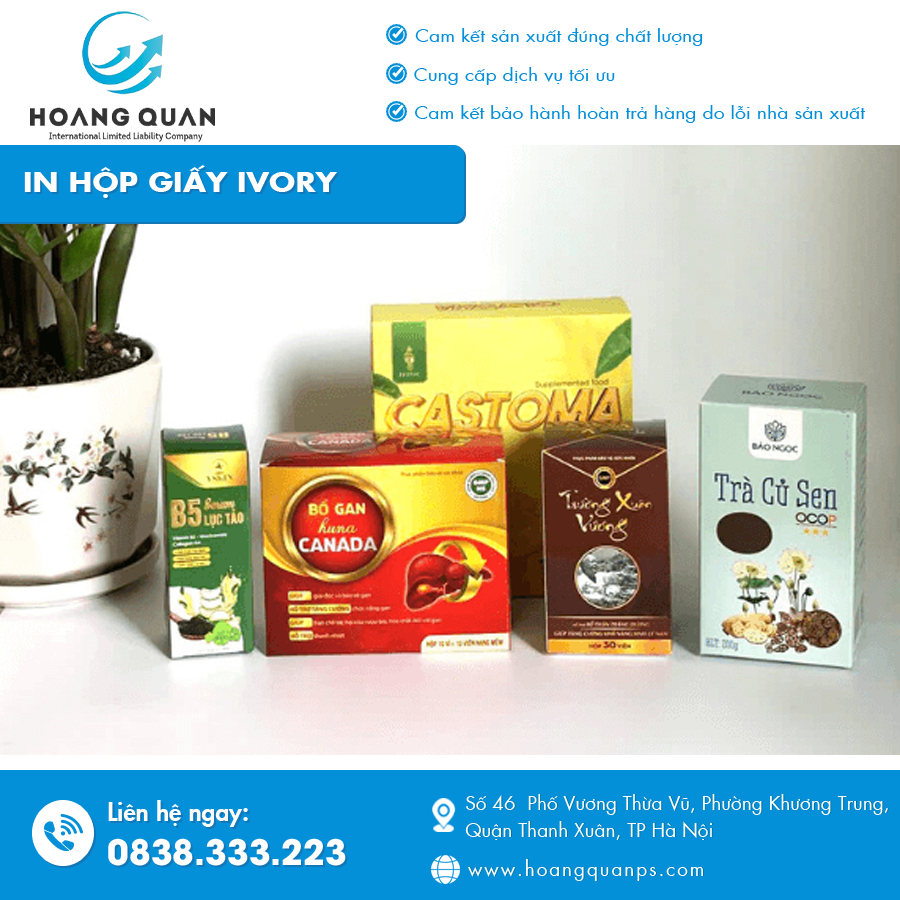 Sản phẩm hộp giấy Ivory, in logo thương hiệu tại Hà Nội. Sản phẩm hộp giấy Ivory, in logo thương hiệu tại Hà Nội.
