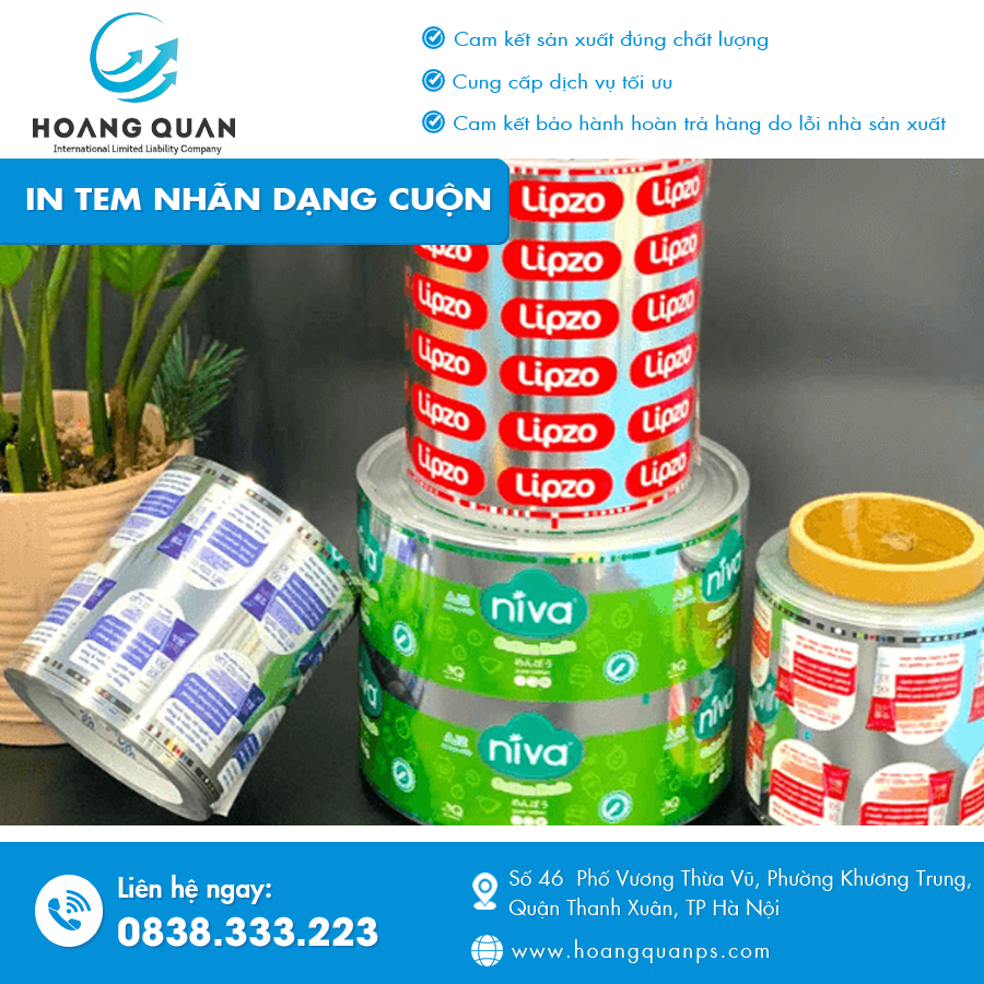 Cuộn tem nhãn chất lượng cao được in tại xưởng Hà Nội Cuộn tem nhãn chất lượng cao được in tại xưởng Hà Nội