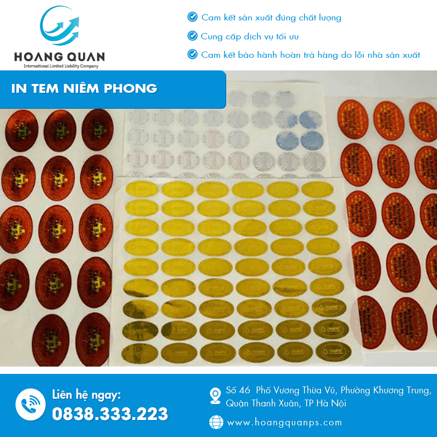 Tem niêm phong in rõ nét tại Hà Nội, đảm bảo an toàn và chống bóc gỡ. Tem niêm phong in rõ nét tại Hà Nội, đảm bảo an toàn và chống bóc gỡ.