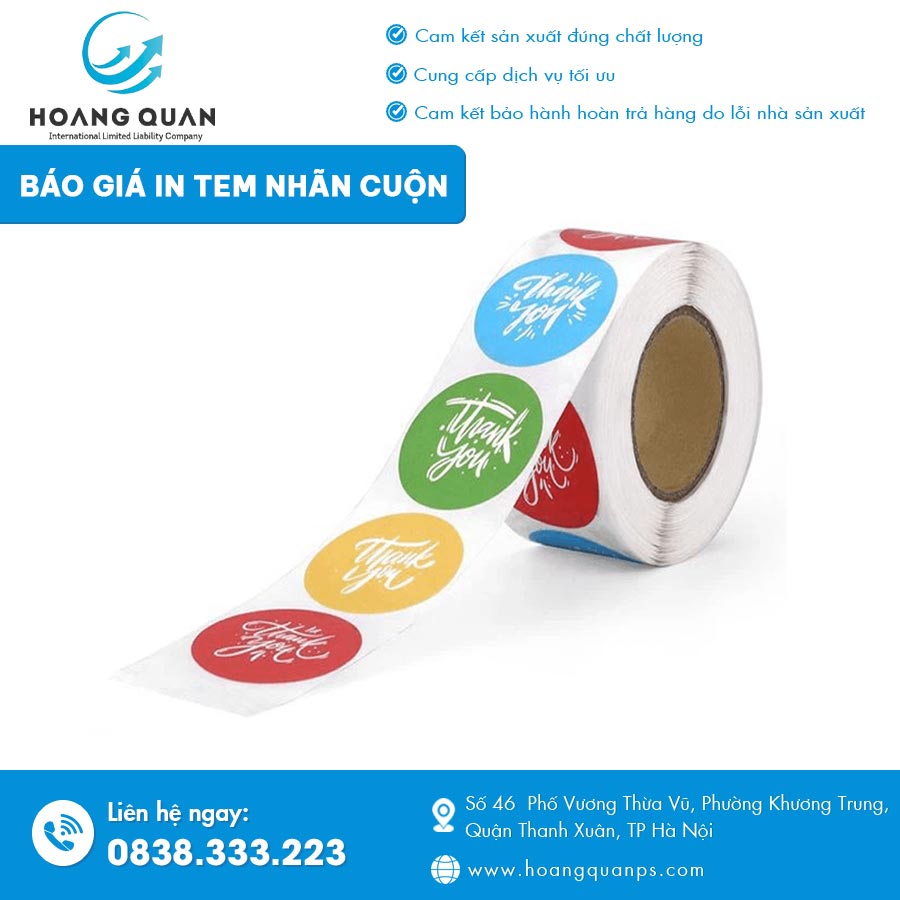 Báo giá in tem nhãn cuộn