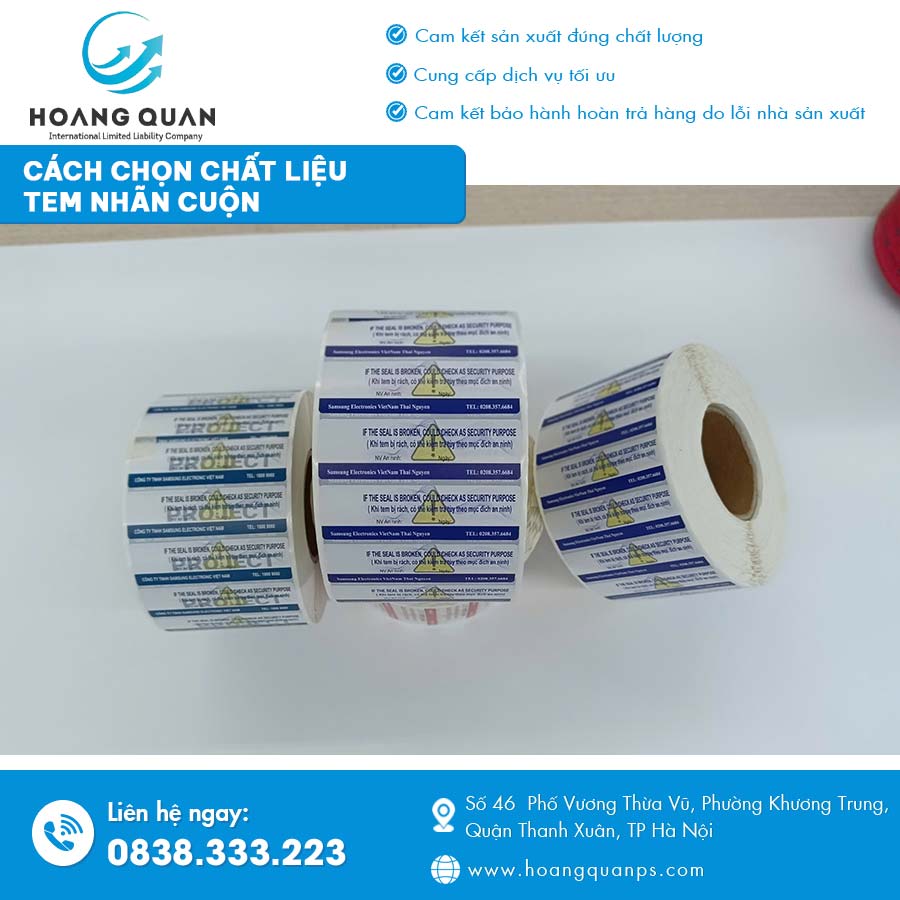 Cách chọn chất liệu tem nhãn cuộn
