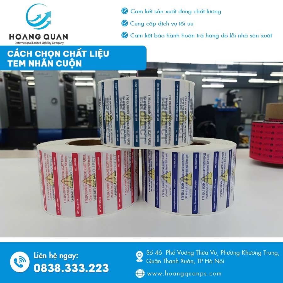 Cách chọn chất liệu tem nhãn cuộn