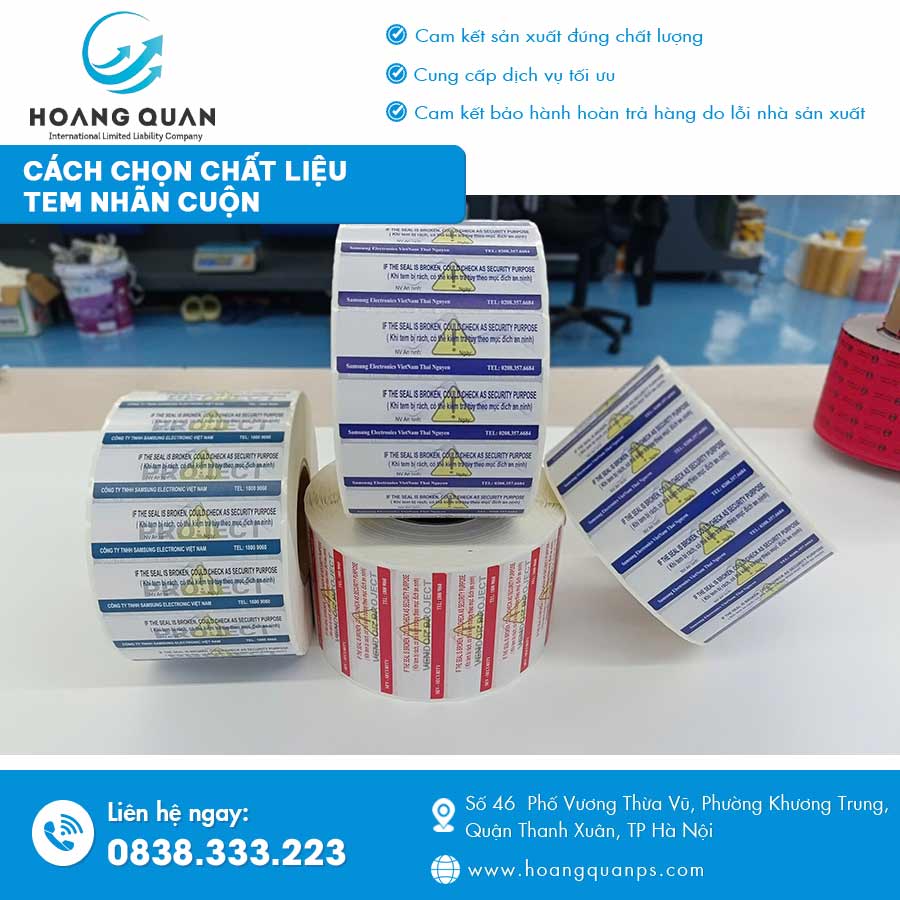 Cách chọn chất liệu tem nhãn cuộn