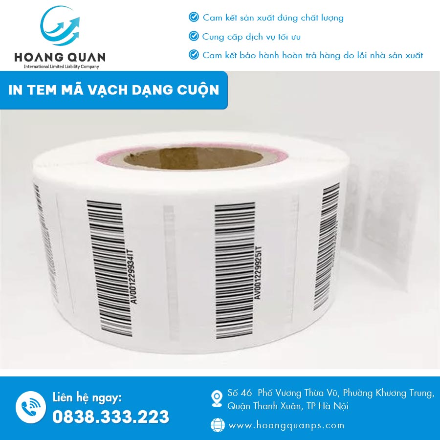 in tem mã vạch dạng cuộn