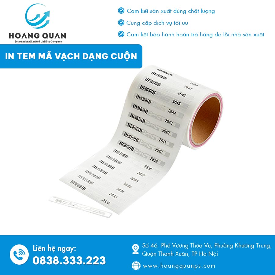 in tem mã vạch dạng cuộn