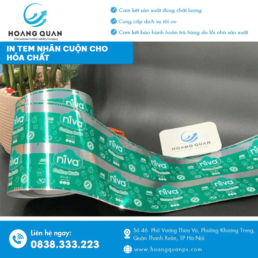 In tem nhãn cuộn cho hóa chất