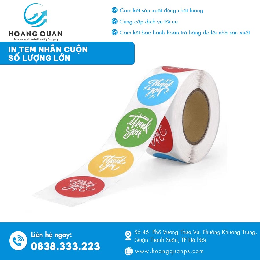 In tem nhãn cuộn số lượng lớn