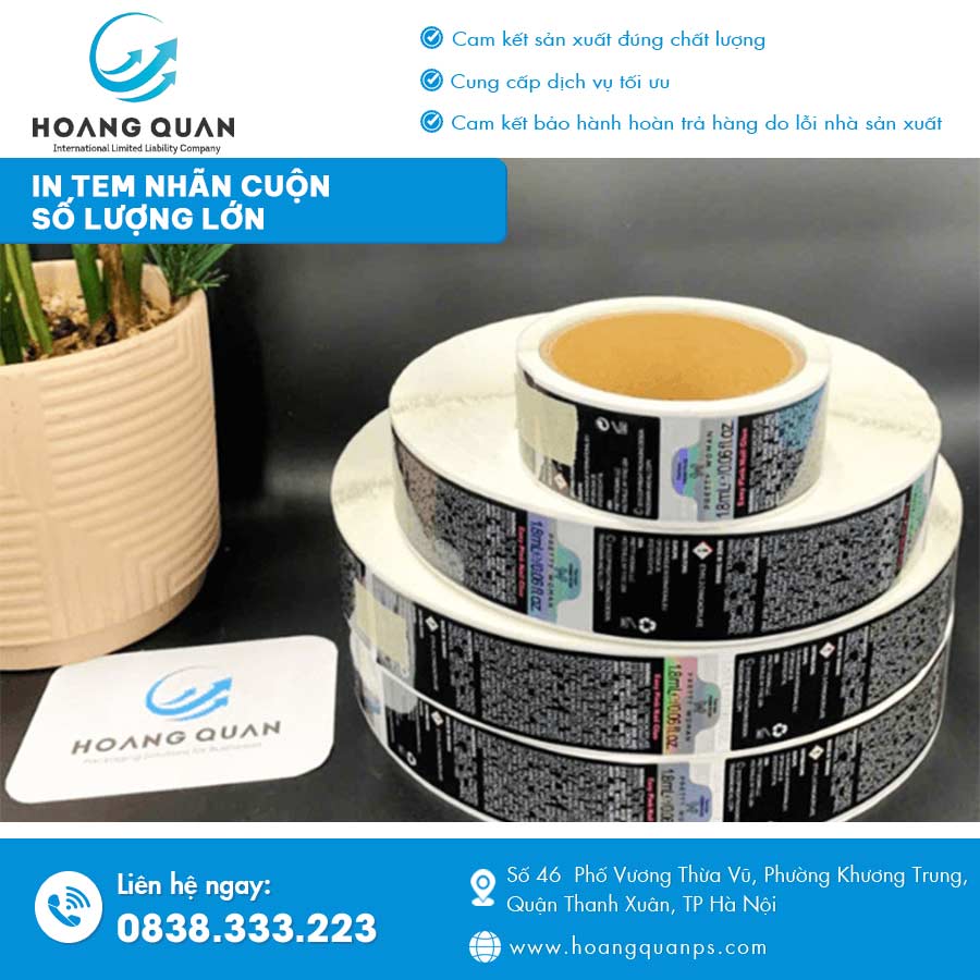In tem nhãn cuộn số lượng lớn