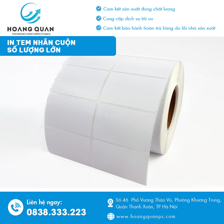 In tem nhãn cuộn số lượng lớn