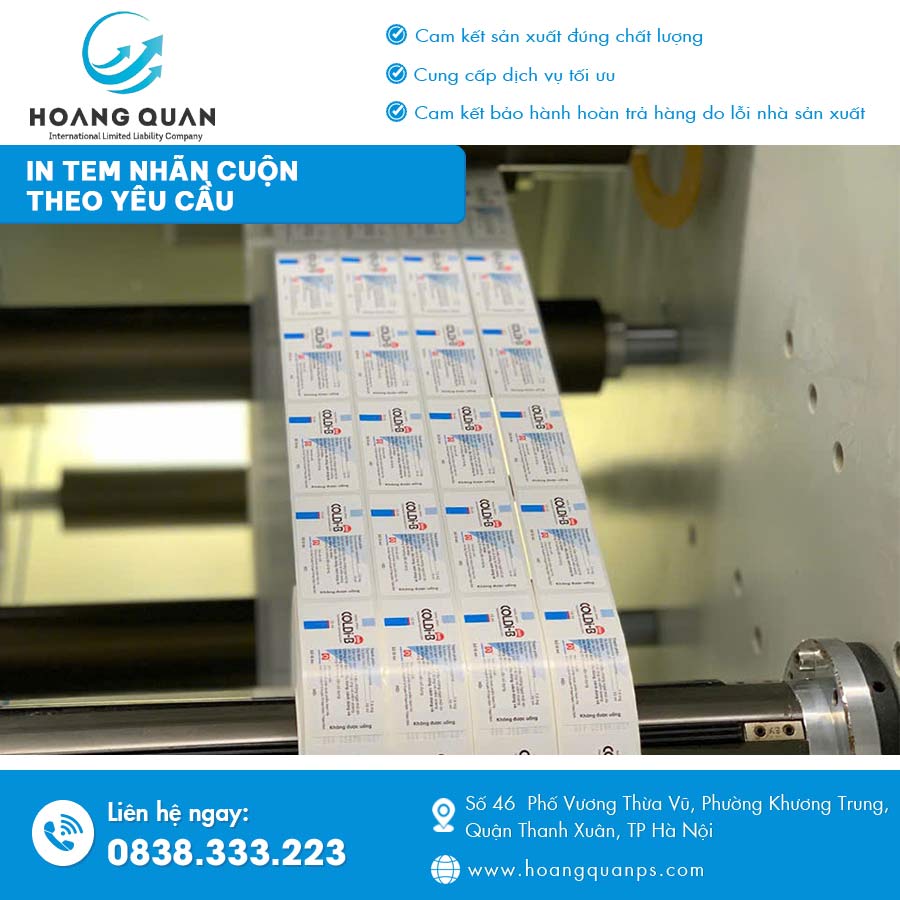 In tem nhãn cuộn theo yêu cầu