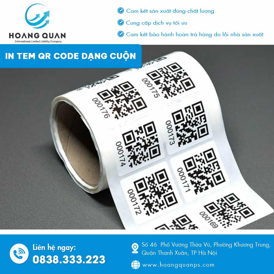 In tem QR Code dạng cuộn