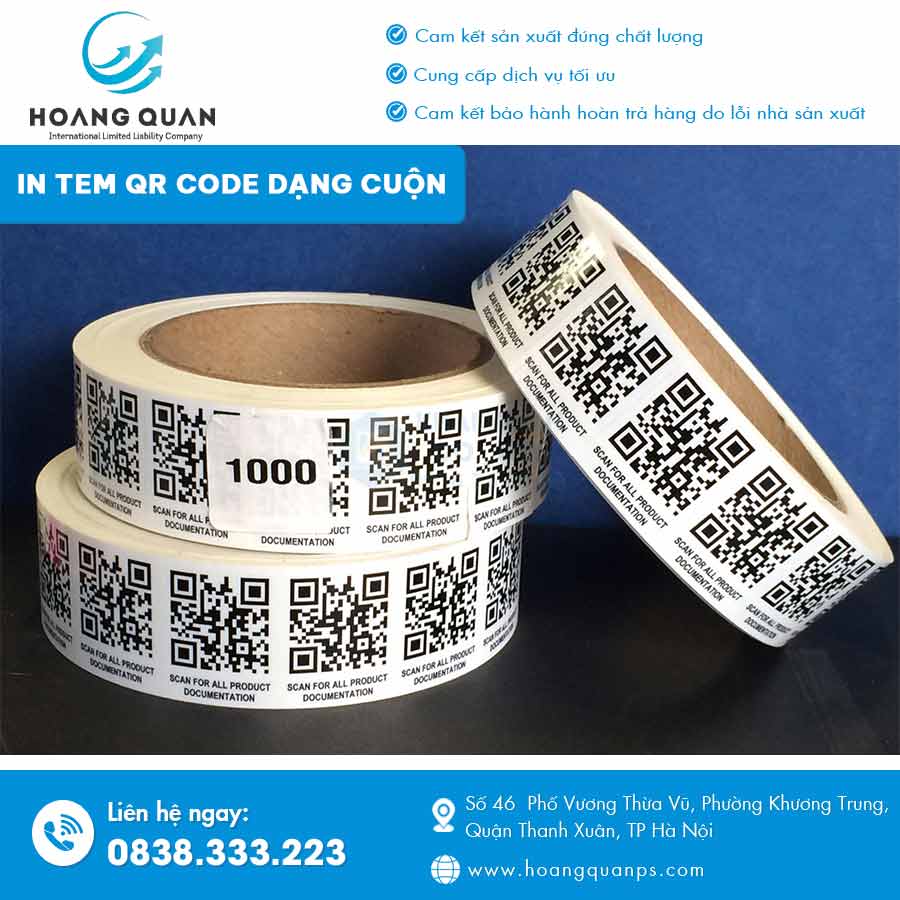In tem QR Code dạng cuộn