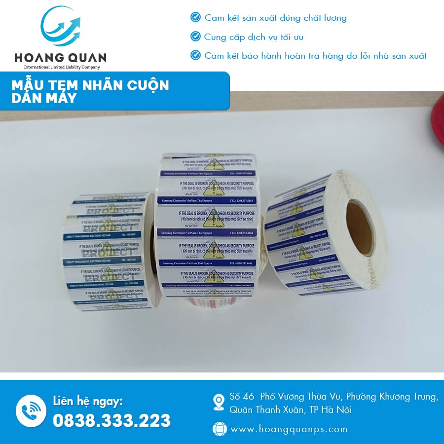 Mẫu tem nhãn cuộn dán máy