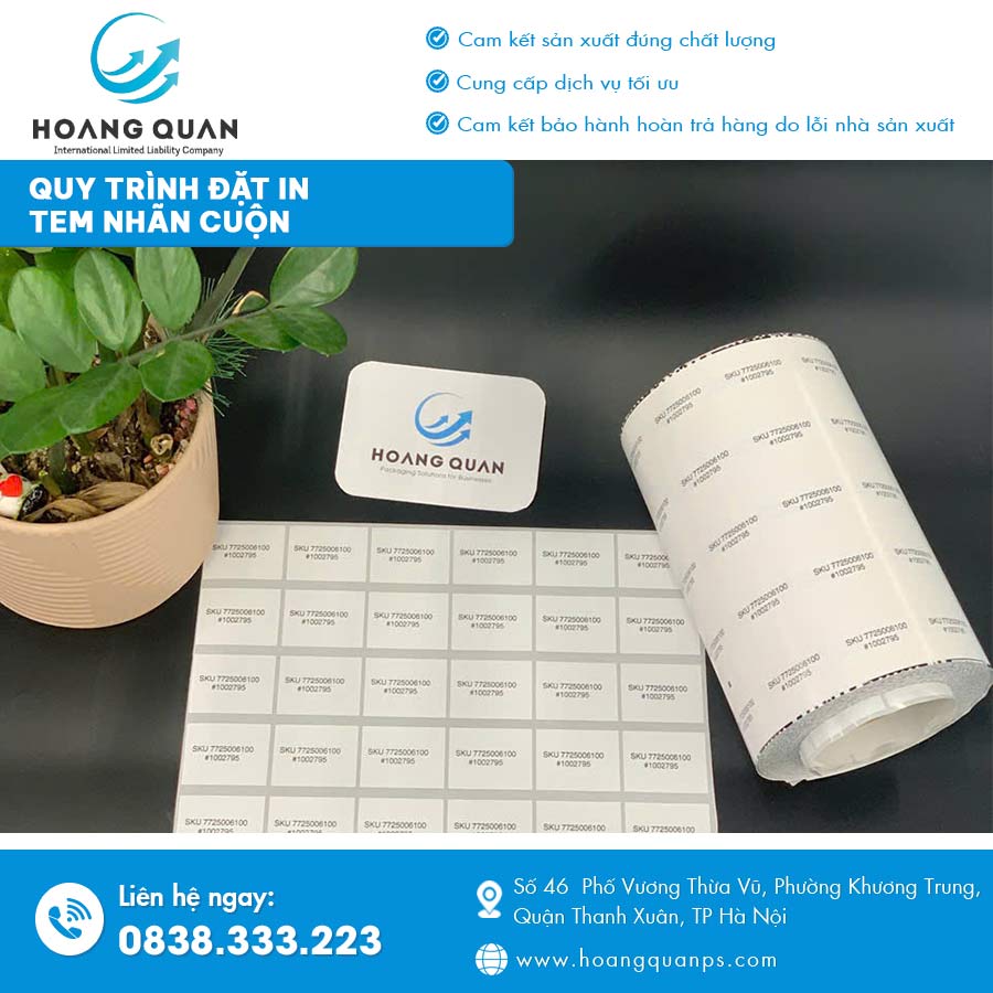 Quy trình đặt in tem nhãn cuộn