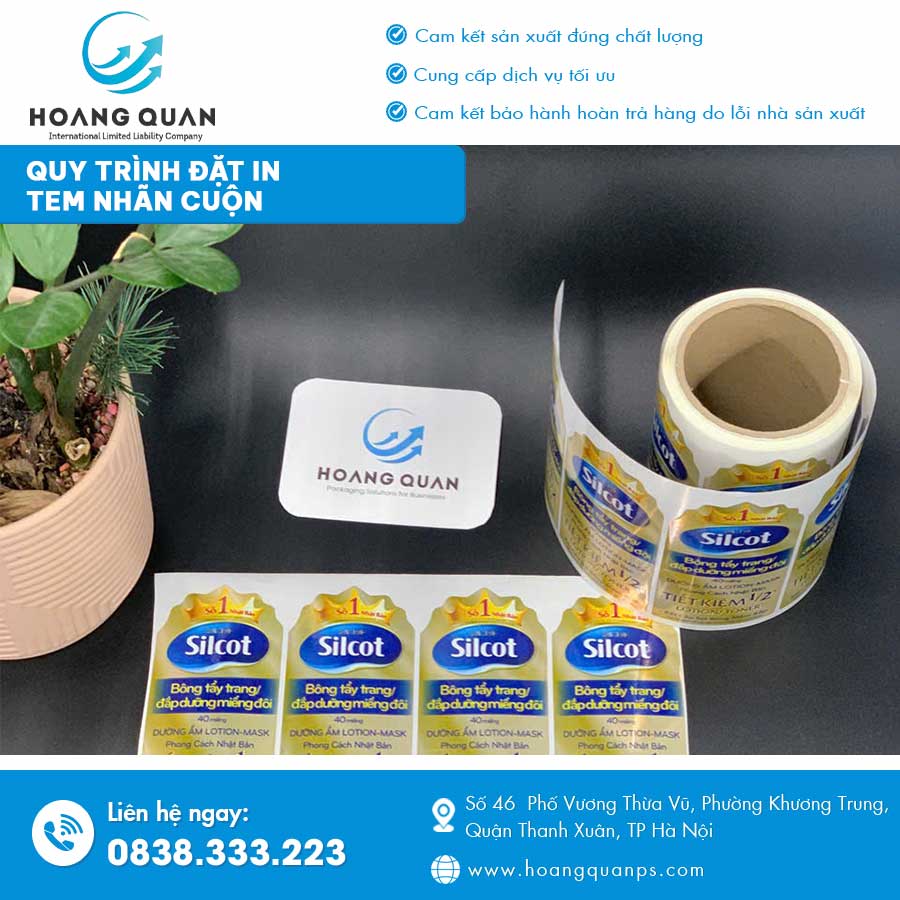 Quy trình đặt in tem nhãn cuộn