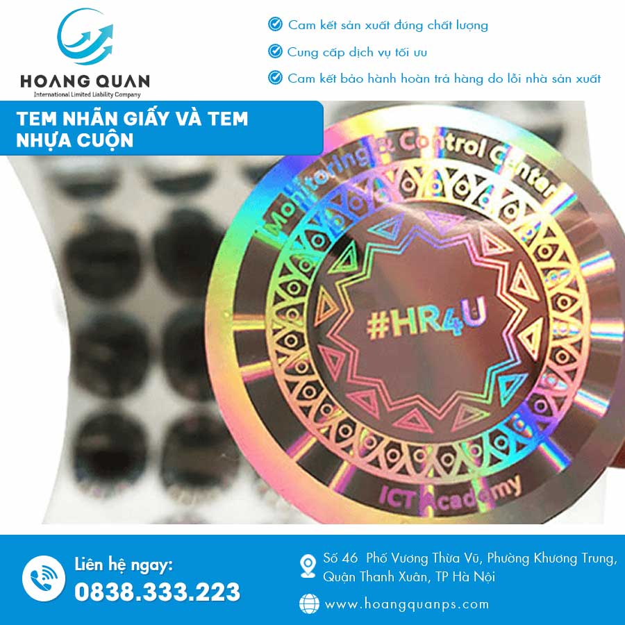 Tem nhãn giấy và tem nhựa cuộn