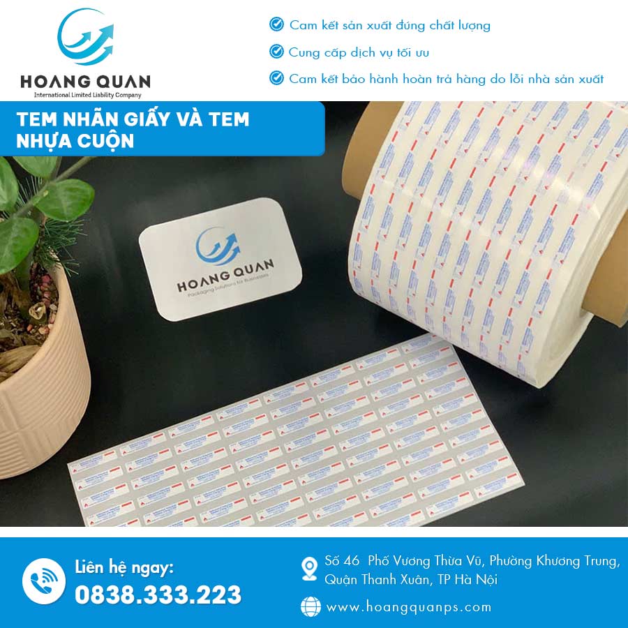 Tem nhãn giấy và tem nhựa cuộn